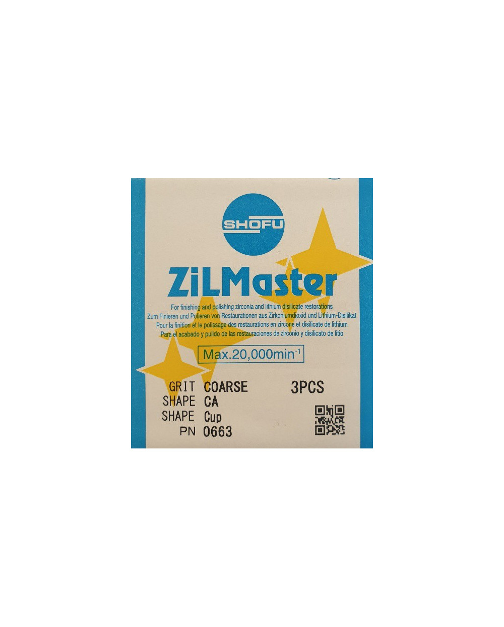 0663 ZILMASTER COARSE CA CUPT 3PCS