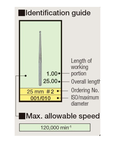 SURGICAL BURS 25MM #2 (4 SZT.)